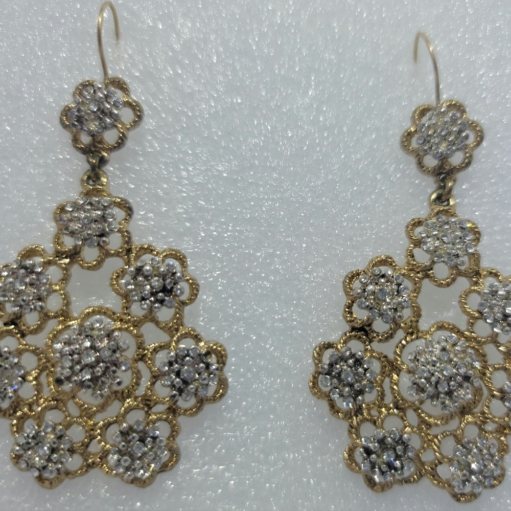 VINTAGE CRYSTAL CHANDELIER EARRINGS